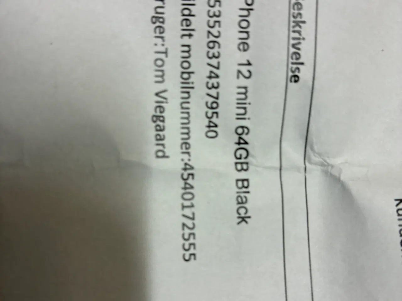 Billede 3 - I phone 12 Mini m / cover 