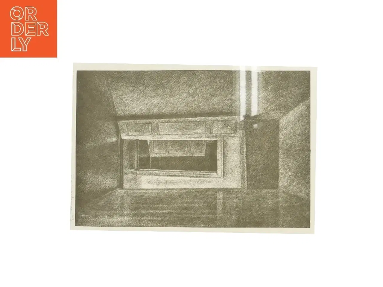 Billede 1 - Kunsttryk af trapperum (str. 59x42 cm)