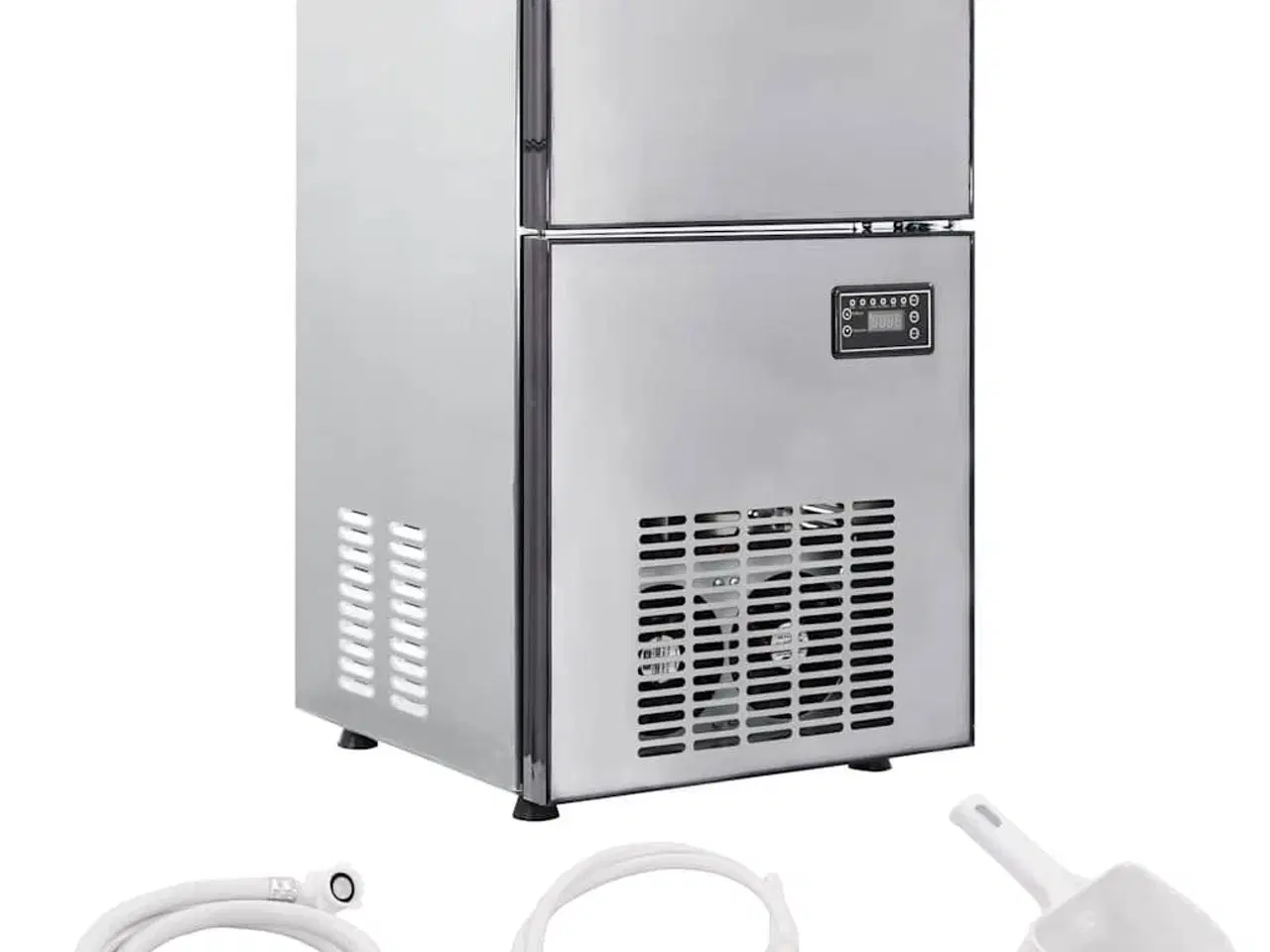 Billede 3 - Isterningmaskine med dør Sølv 43 x 40 x 71 cm Rustfrit stål