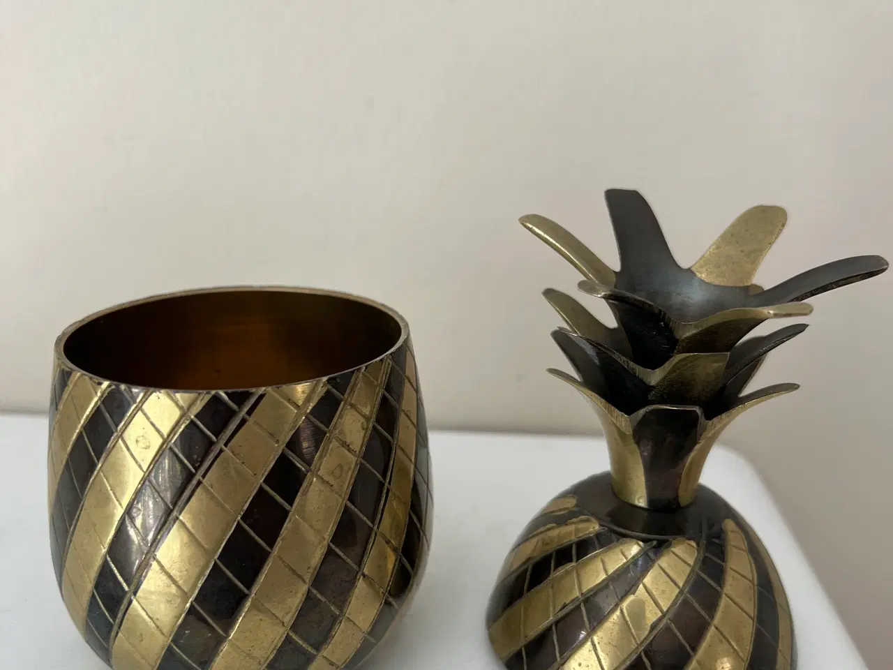 Billede 4 - Smukke Maison Jansen messing ananas fra 70’erne 