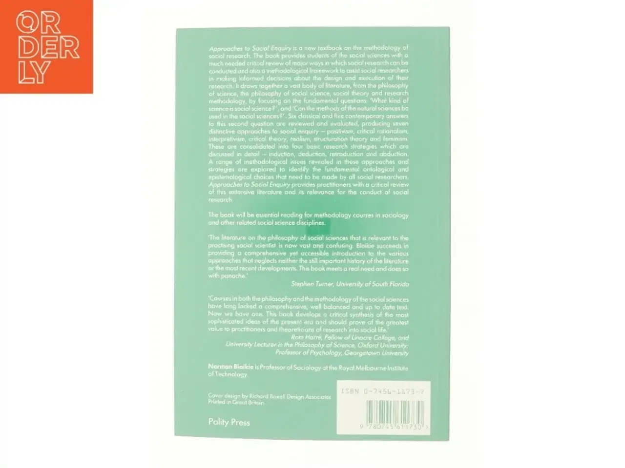 Billede 2 - Approaches to Social Enquiry Paperback af Norman Blaikie (Bog)