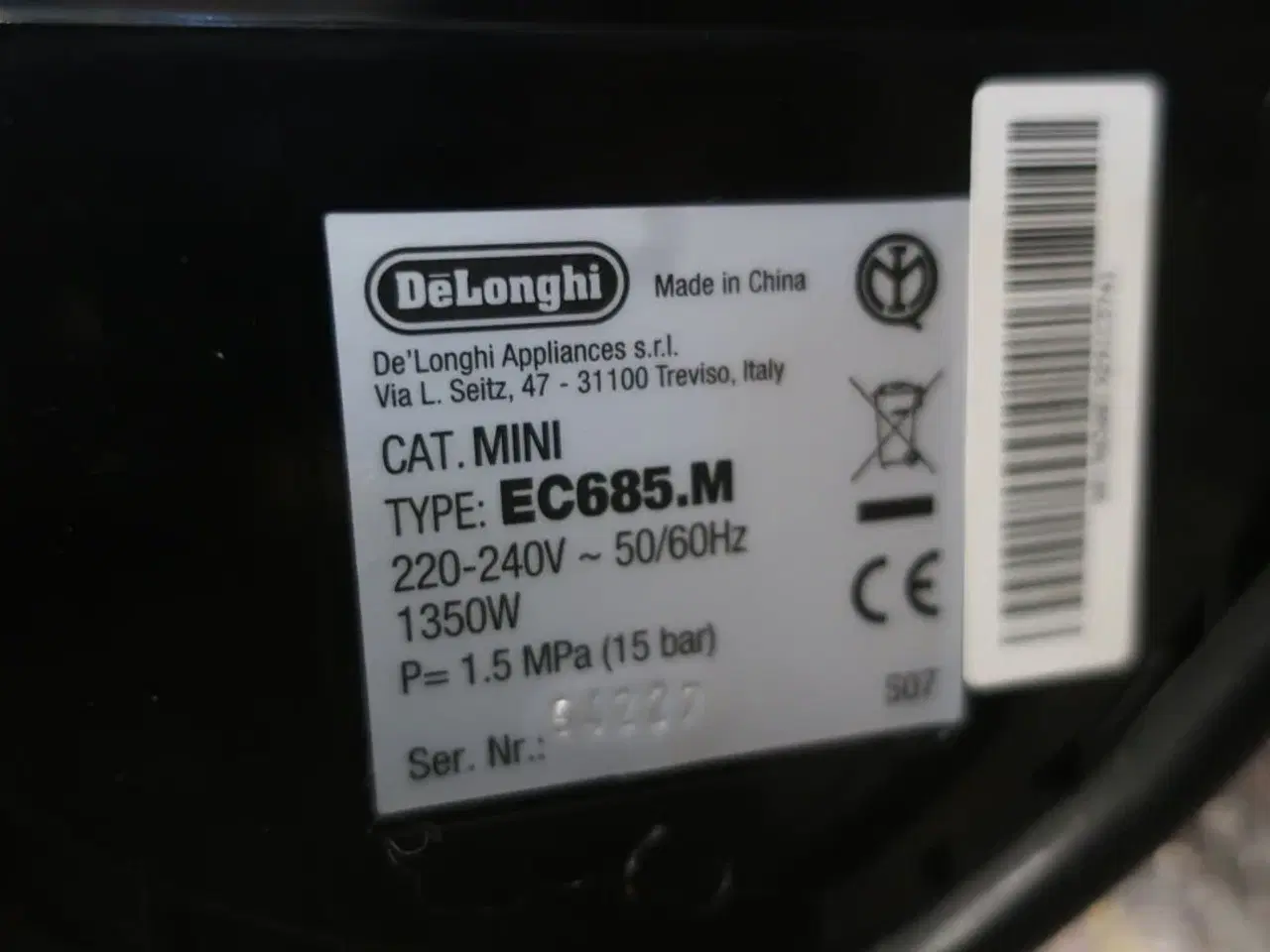 Billede 3 - Kaffemaskine DELONGHI EC685