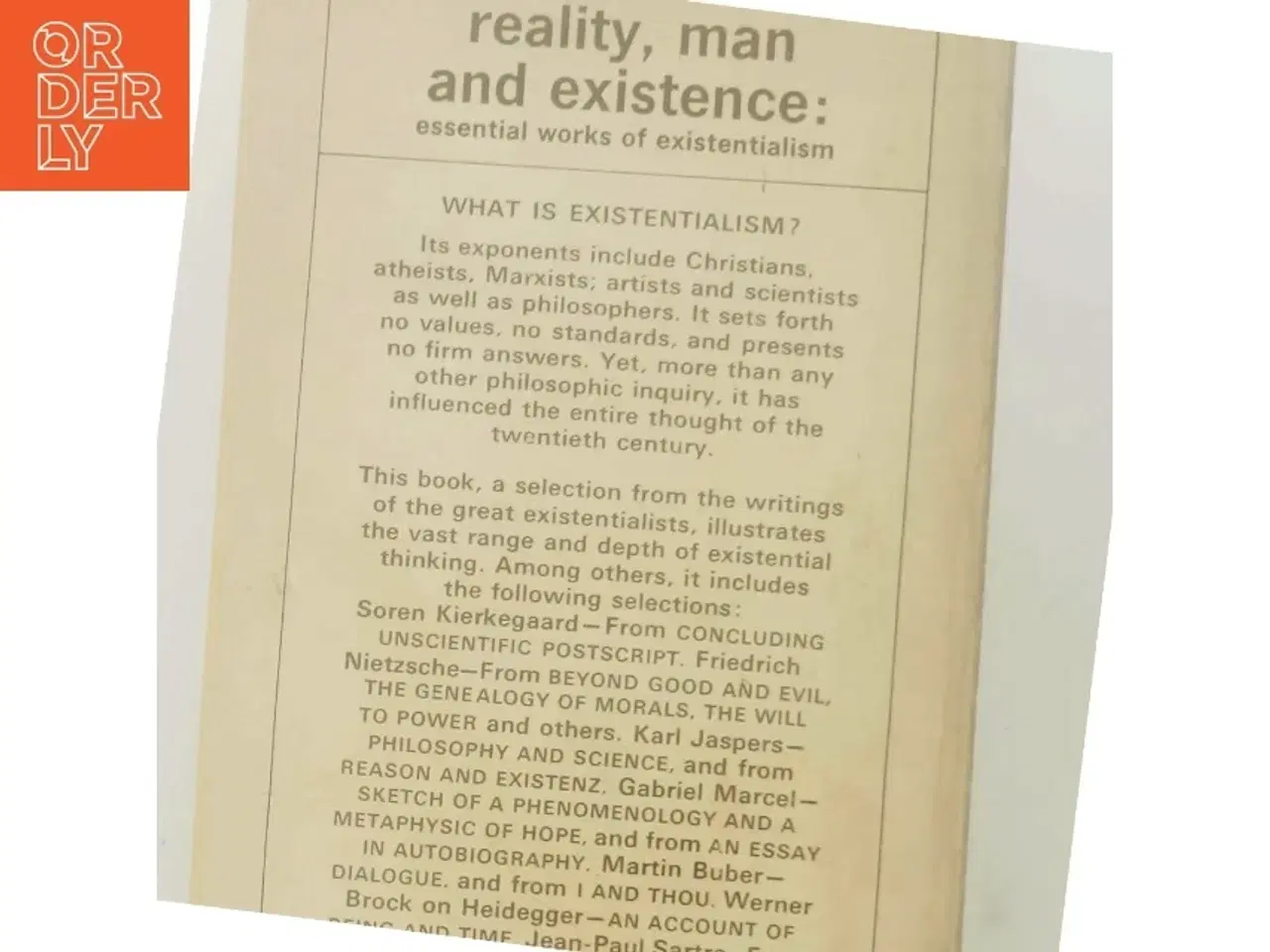 Billede 3 - Reality, Man and Existence: Essential Works of Existentialism af H. J. Blackham (Bog)