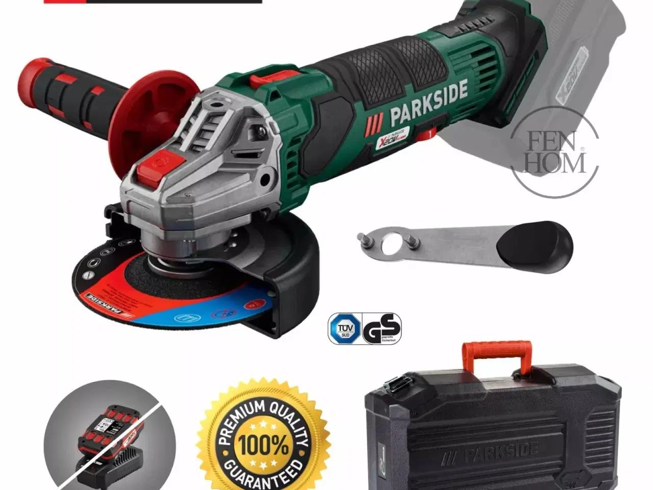 Billede 10 - Parkside X20V Team Vinkelsliber Batteridrevet Rød/