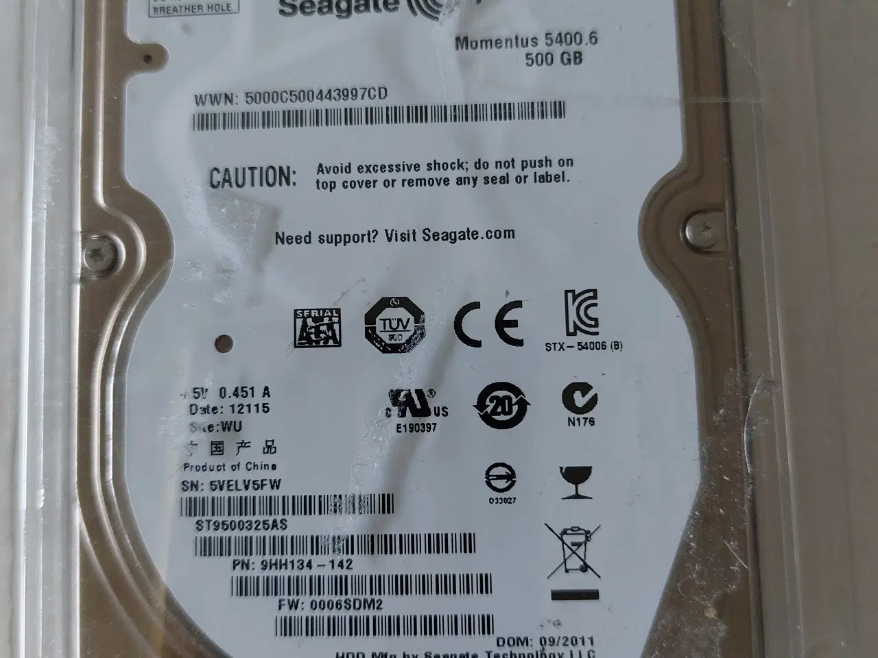 Billede 2 - hard disk seagate 500gb