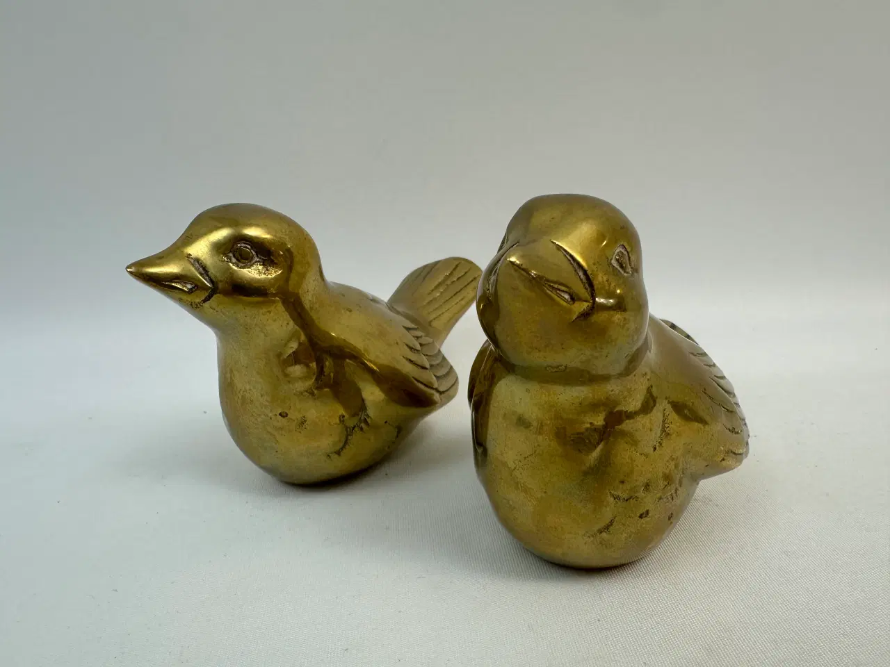 Billede 8 - 2 stk. fugle / spurve i messing (retro)