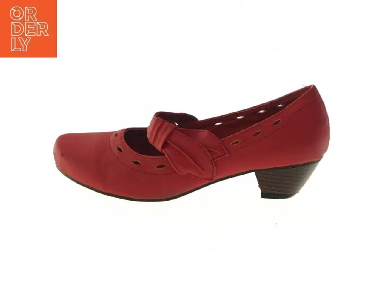 Billede 1 - Røde damesko med hælstraps (str. 38 )