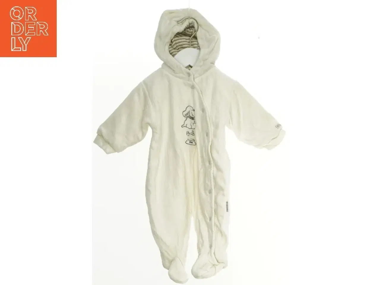 Billede 1 - Hvid babyheldragt med hætte fra Fixoni (str. 62)