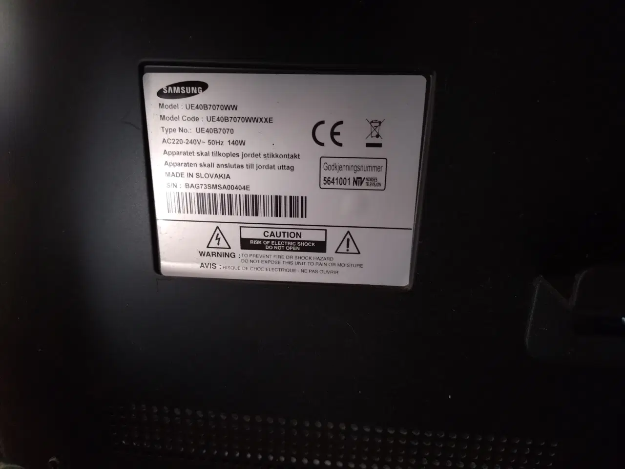 Billede 2 - Samsung 40 tommer tv