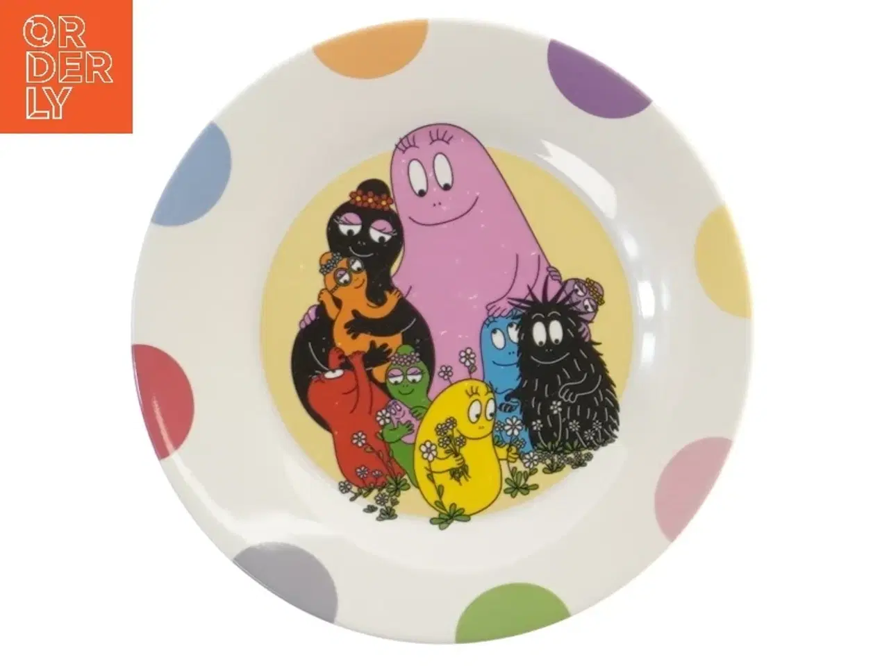 Billede 1 - Børnetallerken med Barbapapa motiv (str. Ø 20 cm)