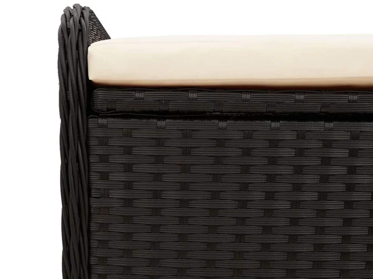 Billede 9 - Opbevaringsbænk med hynde 115x51x52 cm polyrattan sort