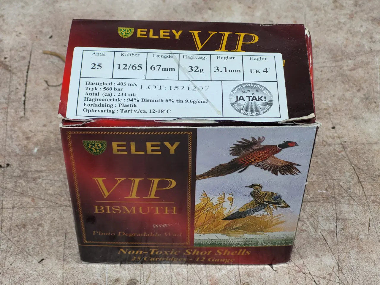 Billede 1 - ELEY Vip Bismuth 12/65 haglpatroner