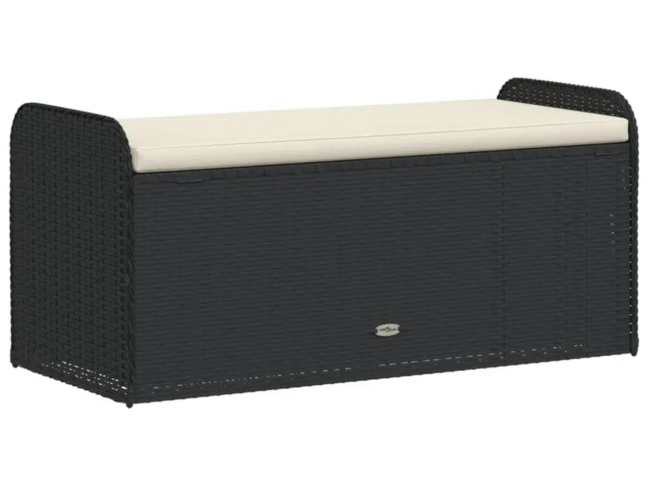 Billede 6 - Opbevaringsbænk med hynde 115x51x52 cm polyrattan sort