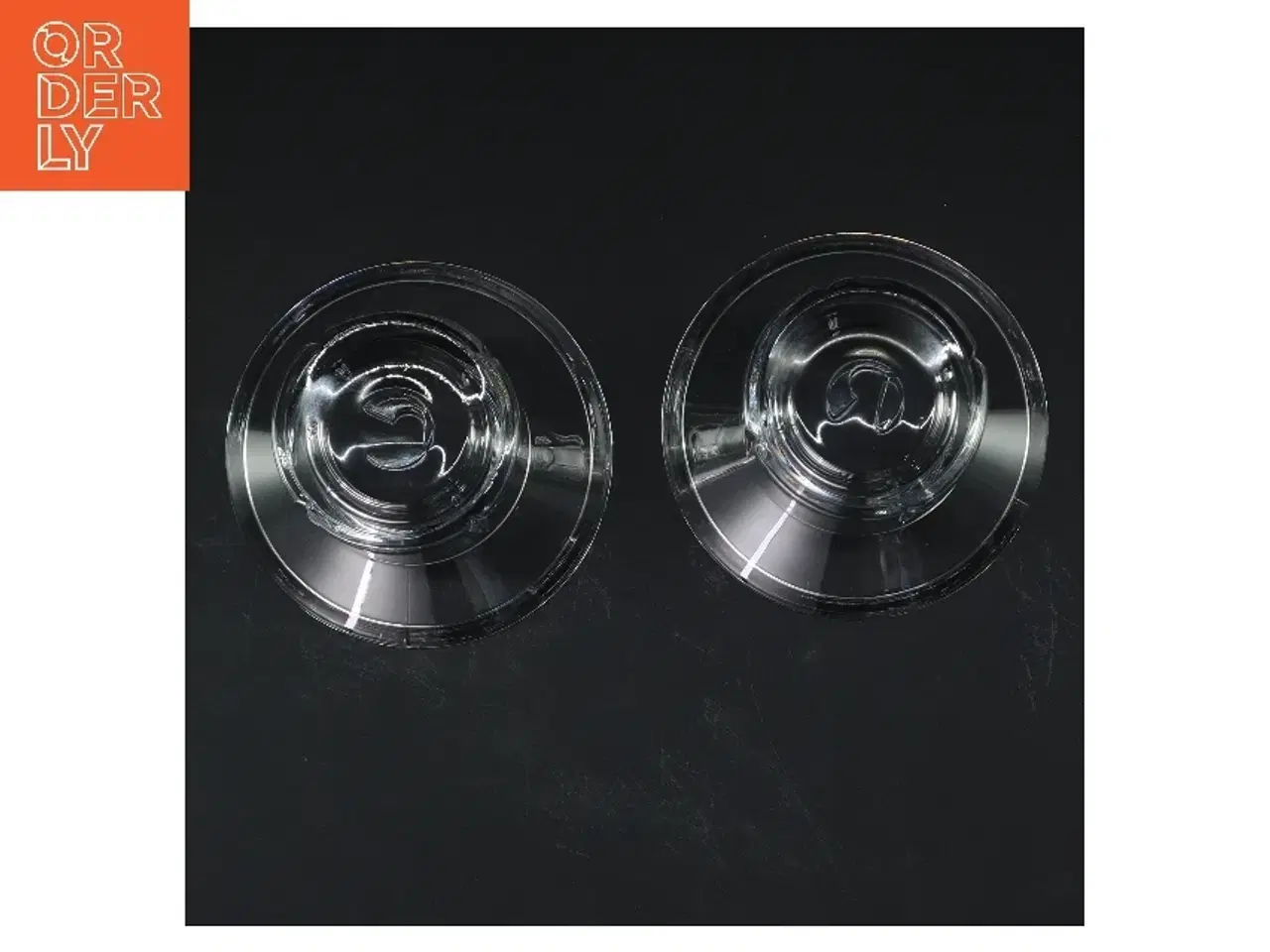 Billede 3 - To glaslysestager fra Rosendahl (str. Ø 11 cm længde 7 cm)