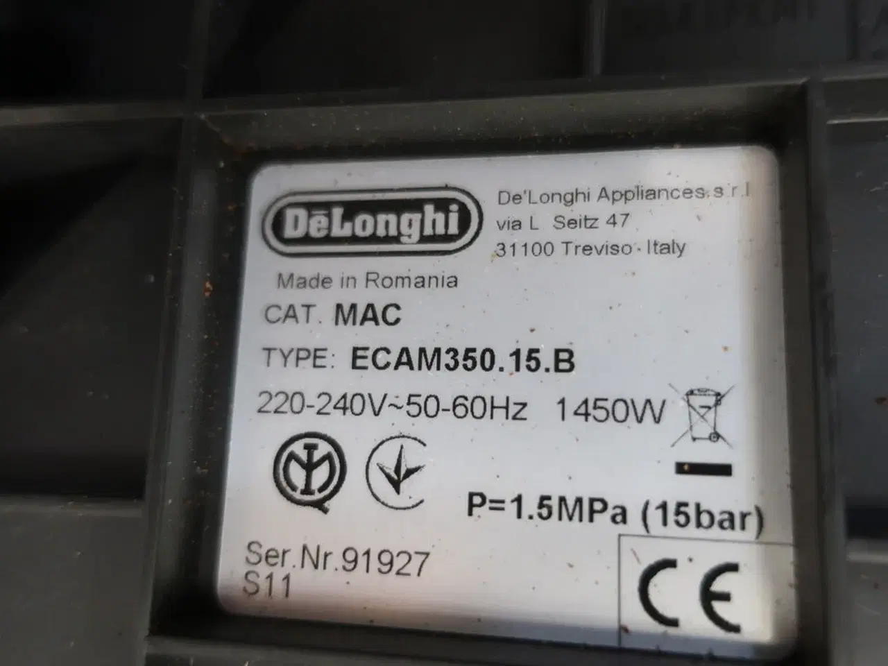 Billede 4 - Kaffemaskine DELONGHI DINAMICA