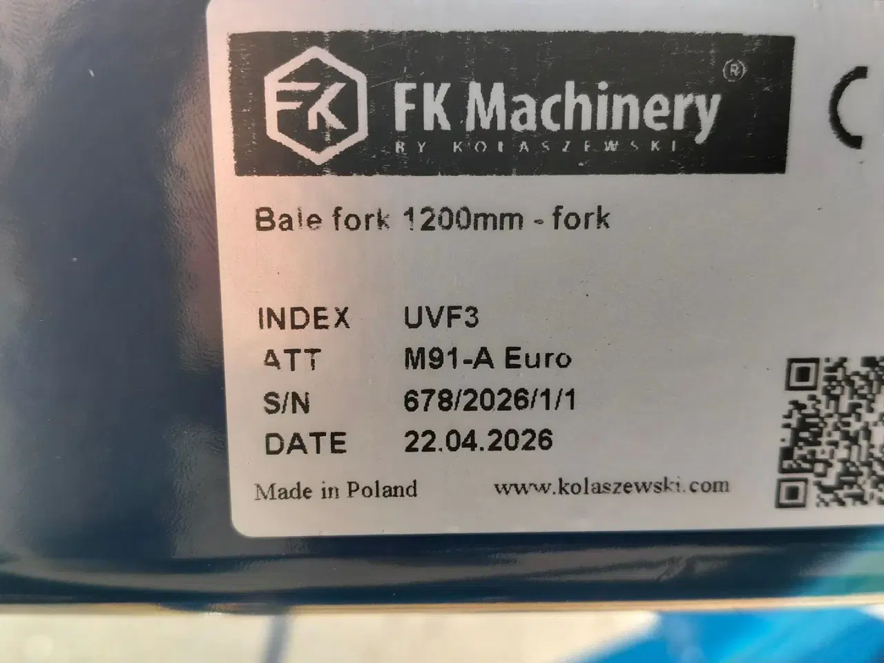 Billede 6 - FK Machinery Balle spyd med storsækkekrog