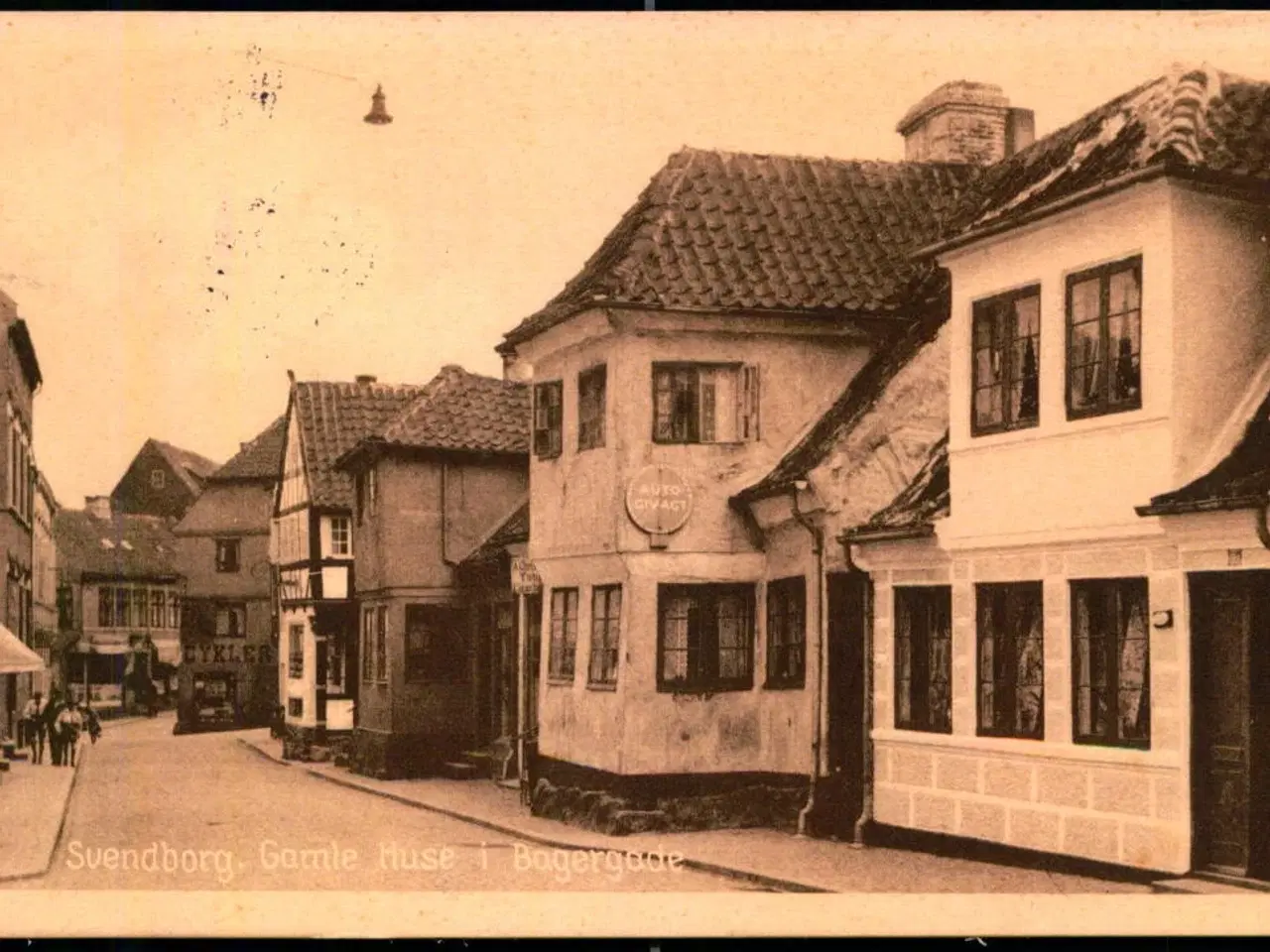 Billede 1 - Svendborg - Gamle Huse i Bagergade - Stender S. 199 - Brugt