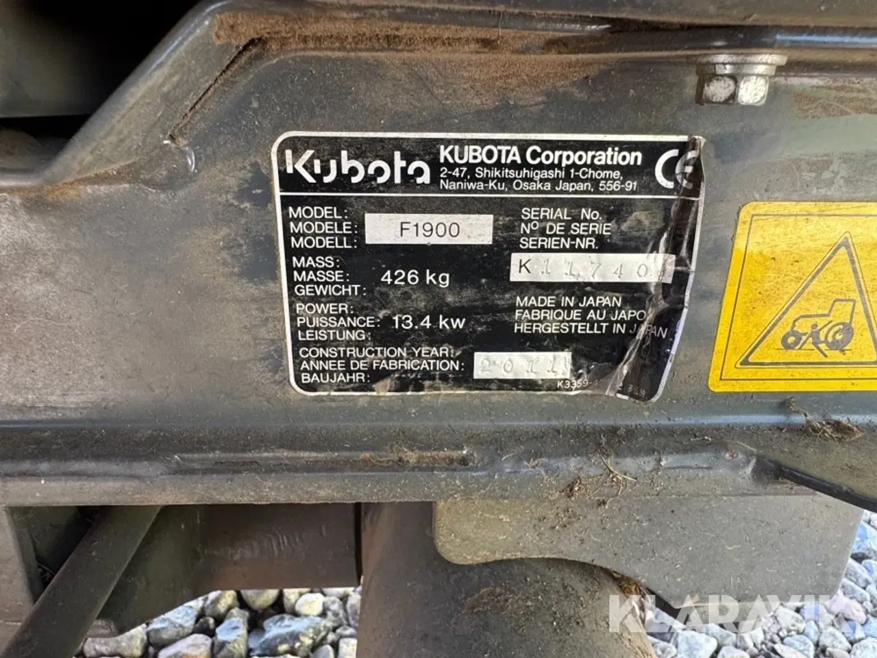 Billede 5 - Plæneklipper Kubota F1900