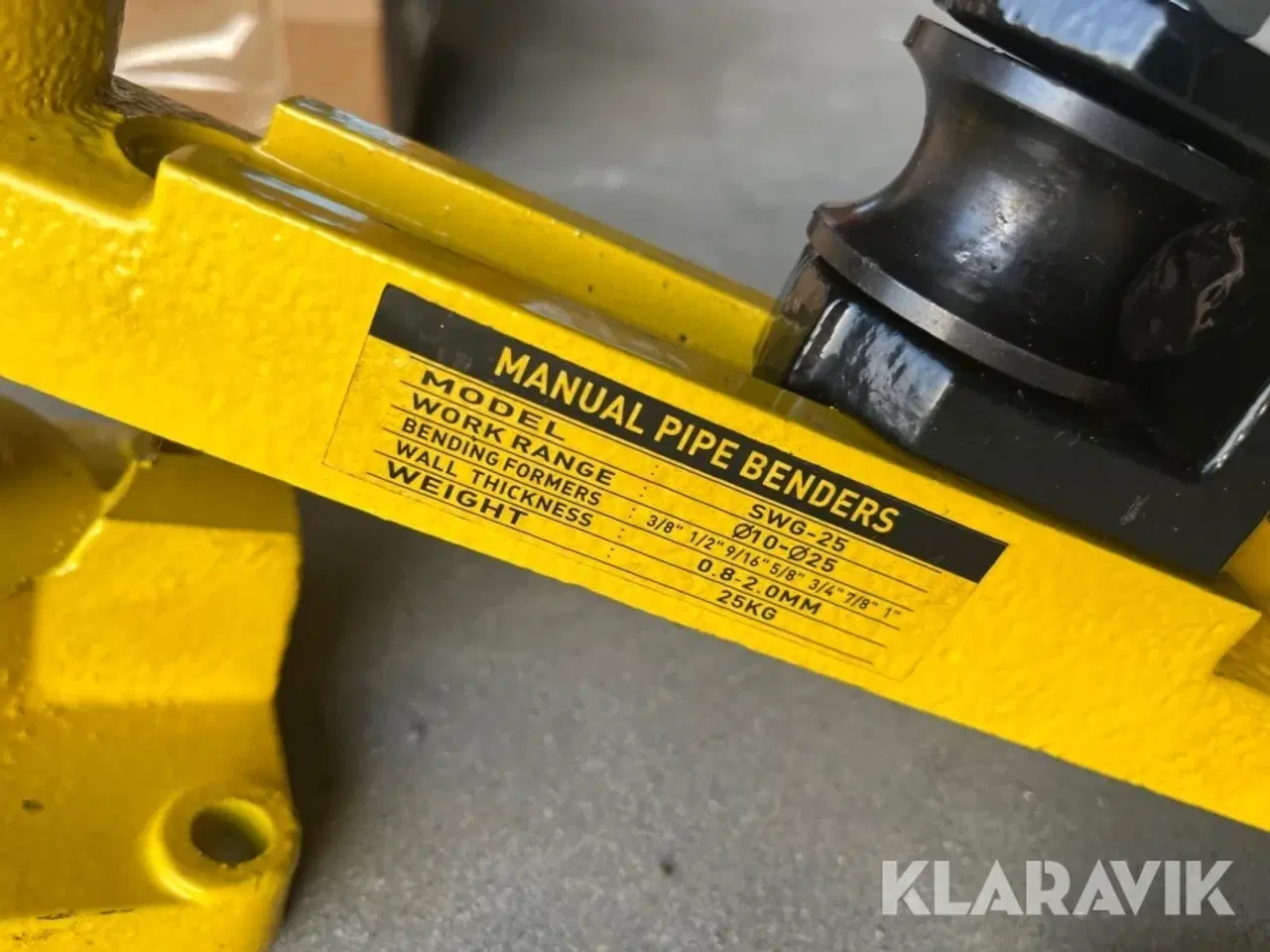 Billede 2 - Rørbukker Manuel Pipe Bender SWG-25