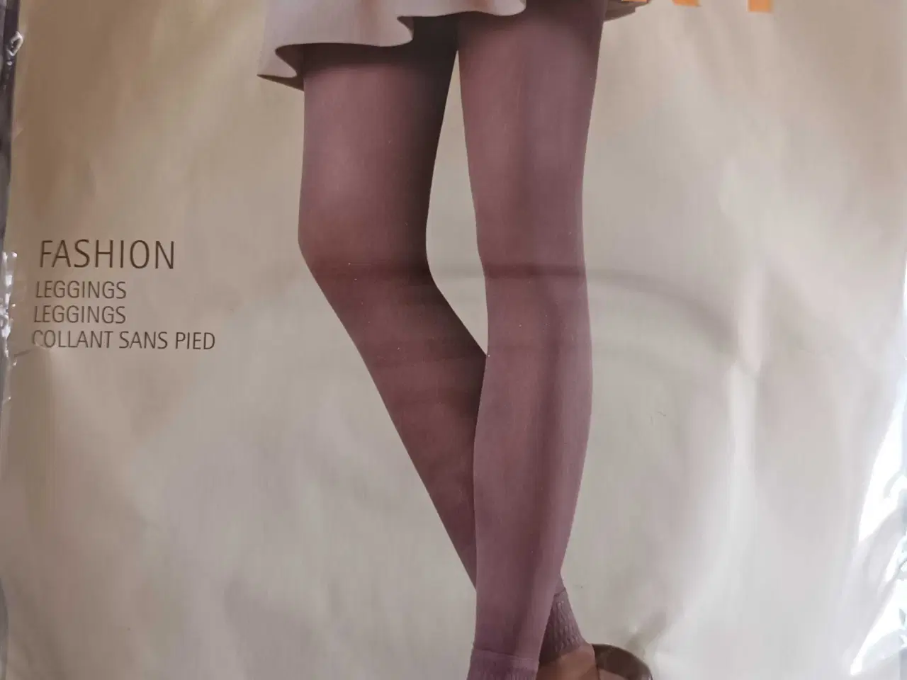 Billede 1 - Leggings I lys brun Nylon - 44-46