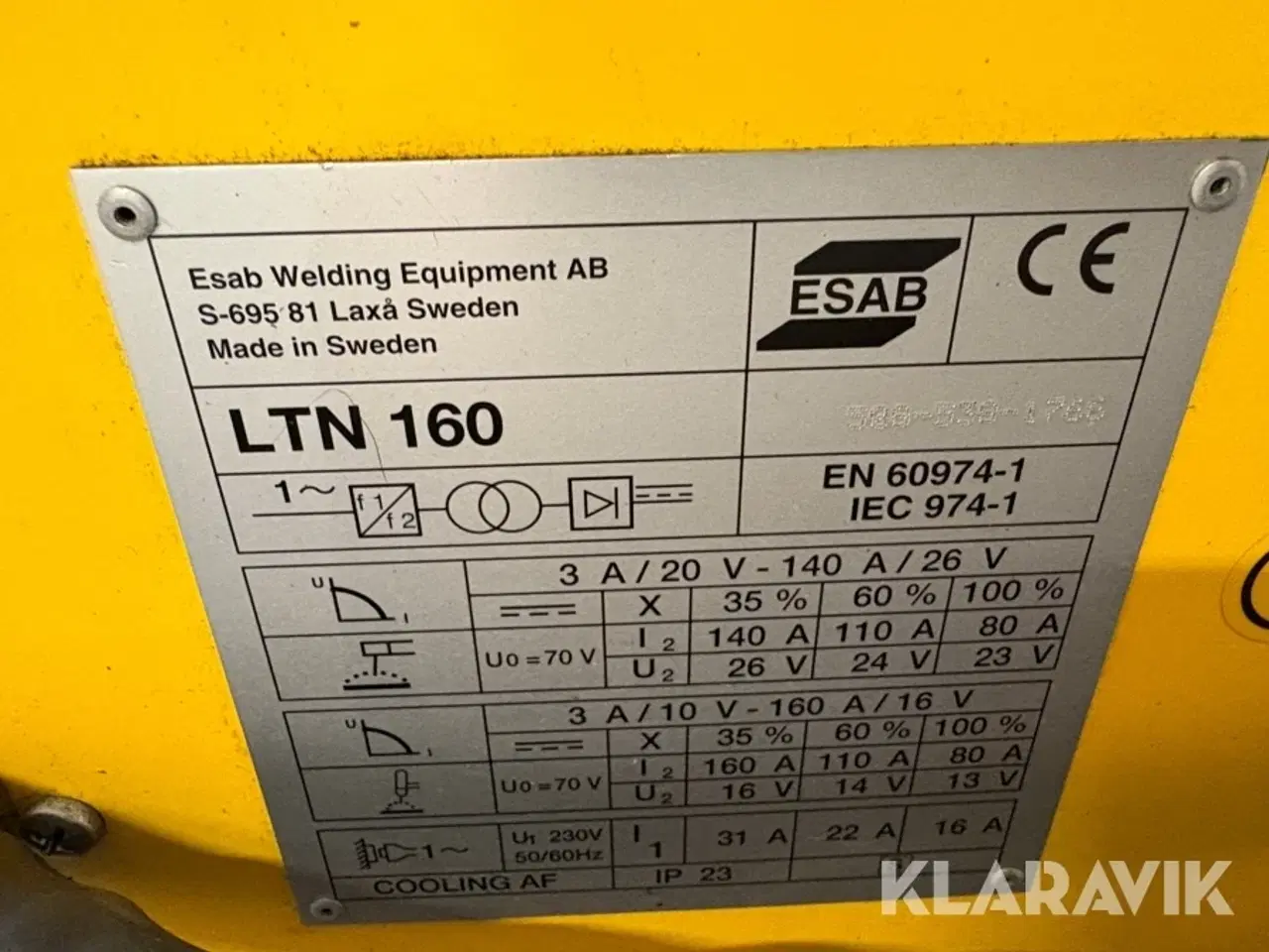 Billede 10 - Svejsemaskine ESAB LTN 160