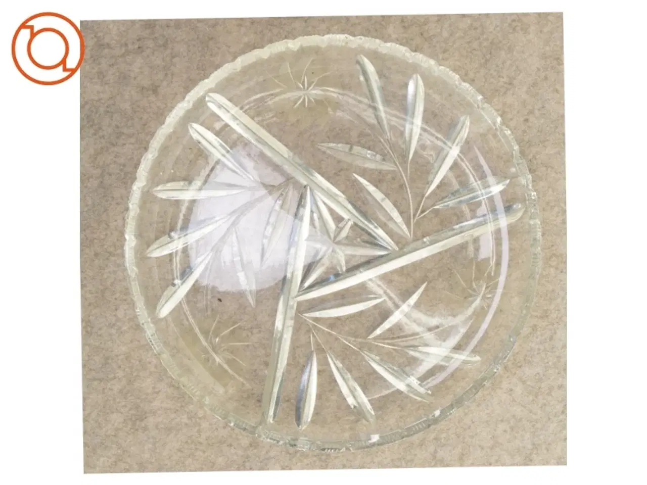 Billede 1 - Glas fad i krystal (str. 28 x 28 cm)