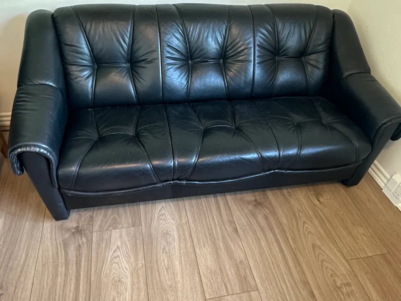 Billede 2 - 3 personers lædersofa 