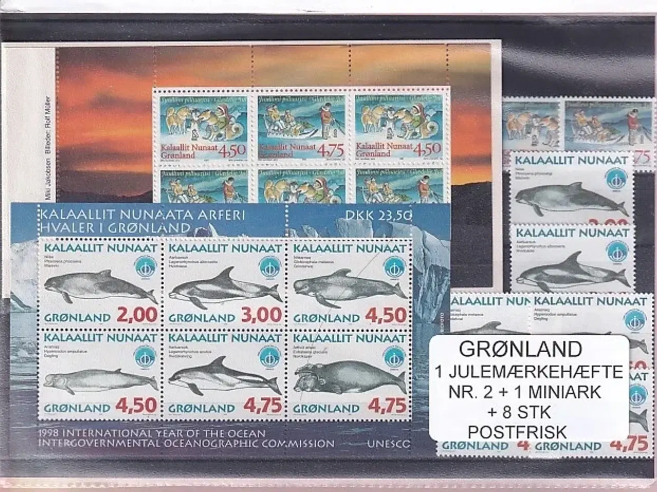 Billede 1 - Grønland - Julemærkehæfte Nr. 2 + 1 Miniark + 8 Stk. - Postfrisk