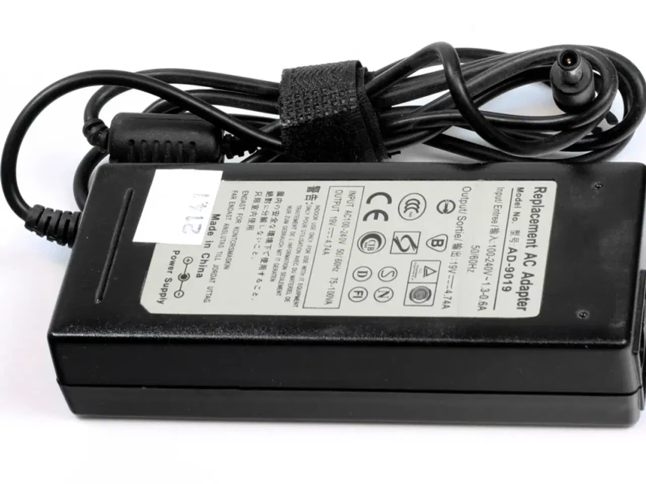 Billede 1 - Samsung 90W 19V 4.74A strømforsyning med 5.5mm x 3.0mm Pin In Tip- Kompatibel