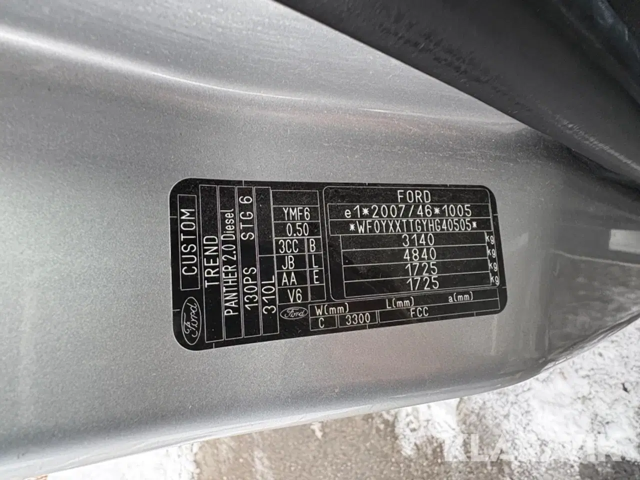 Billede 5 - Varebil Ford Transit Custom 2,0 TDCi 130 hk 310 L2 Van forhjulstræk manuel