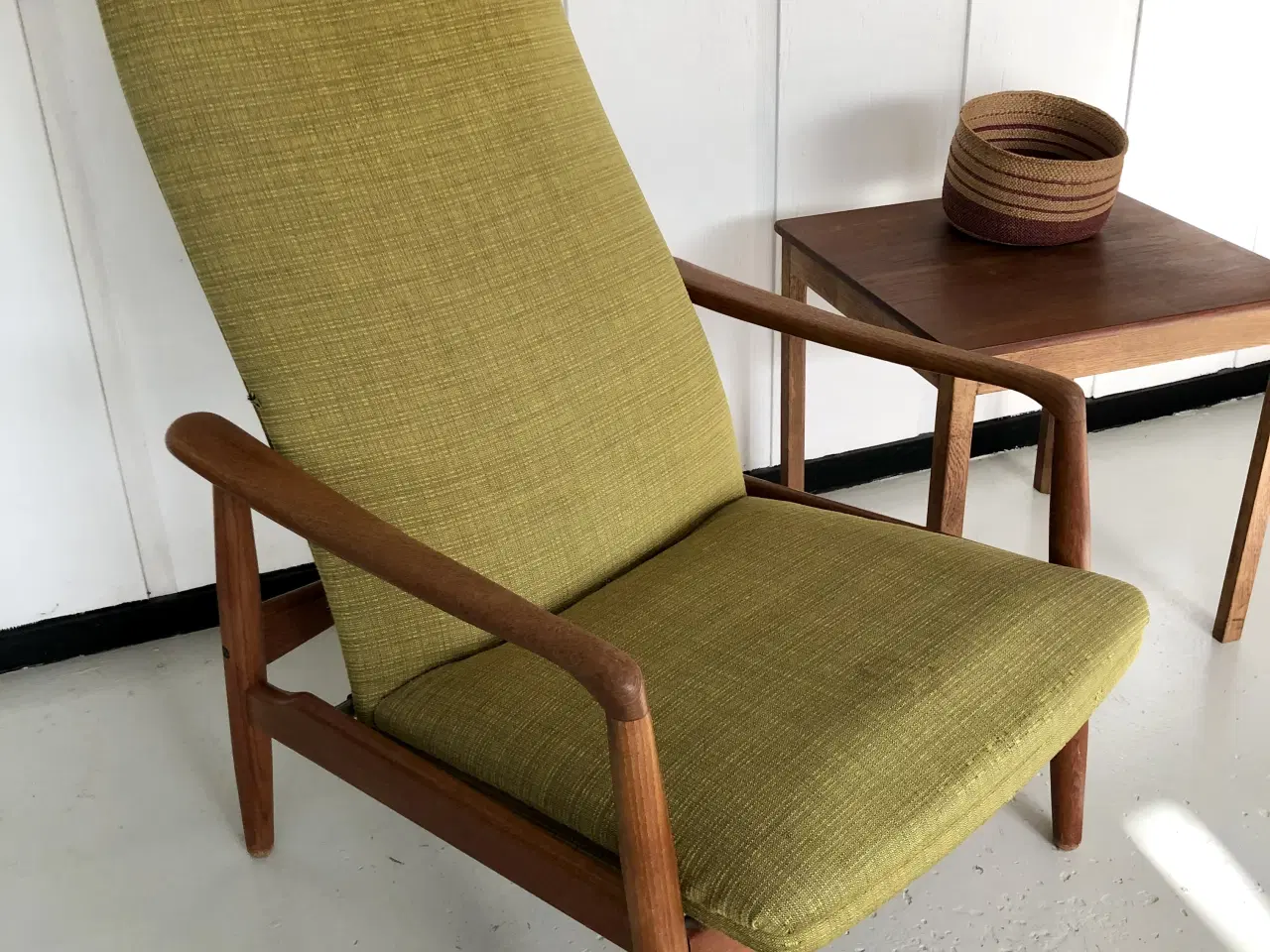 Billede 1 - Lænestol i teak 2 positioner.