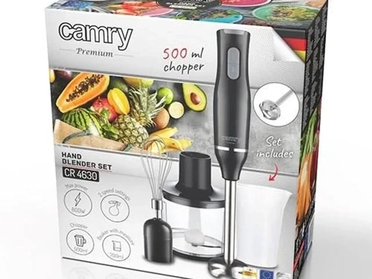 Billede 14 - Adler Camry CR 4630 stavblender – sort/sølv