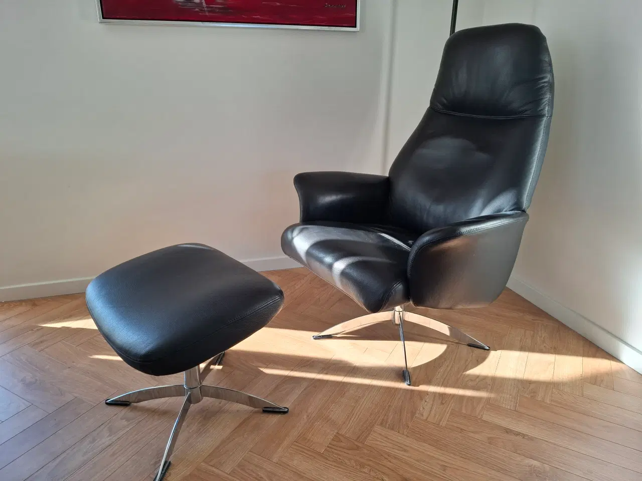 Billede 1 - Hjort Knudsen lænestol m.skammel