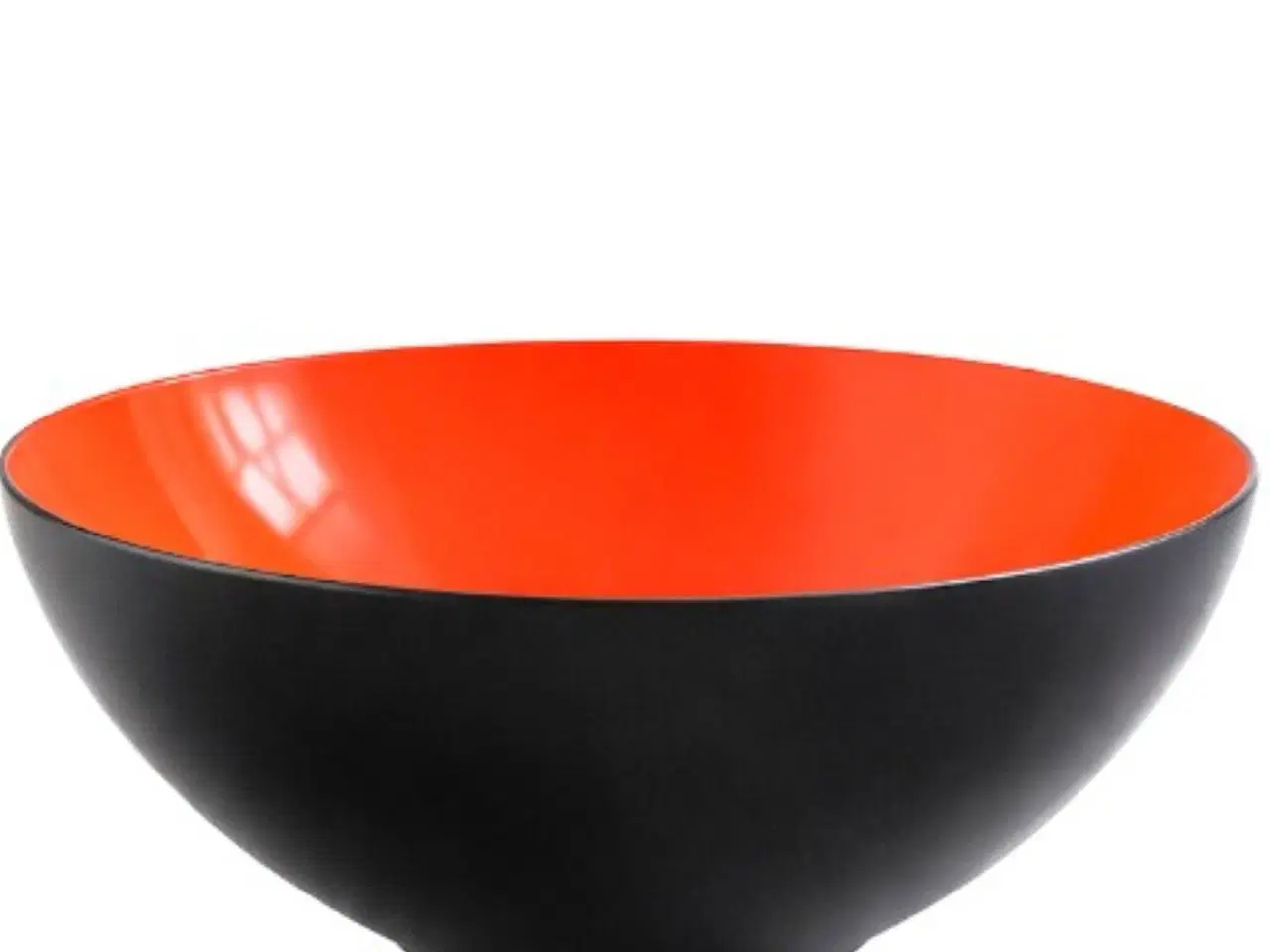 Billede 4 - Original orange/rød Krenit-skål med emalje
