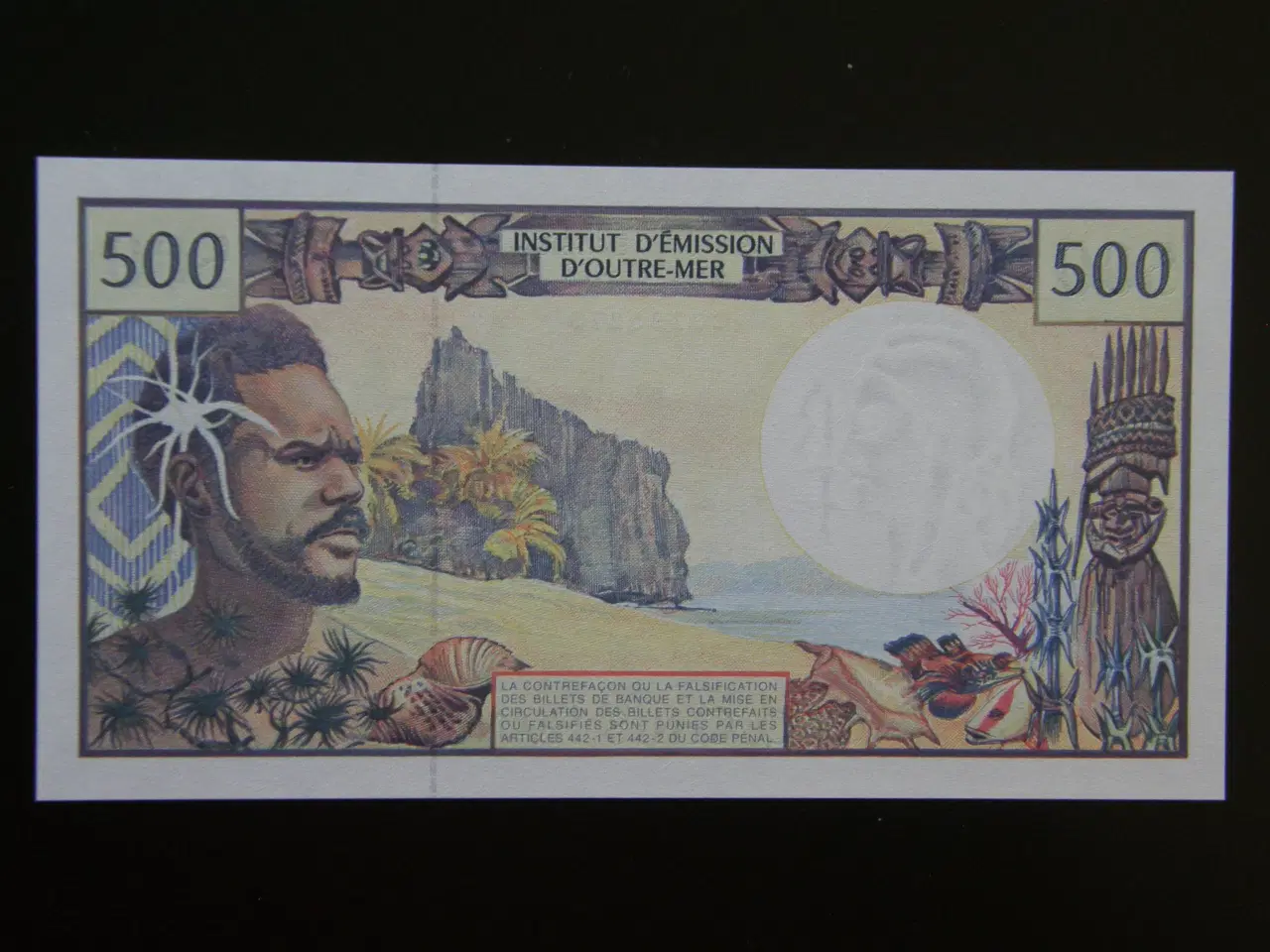 Billede 2 - French Pacific Territories  500 Francs 1992 Unc.