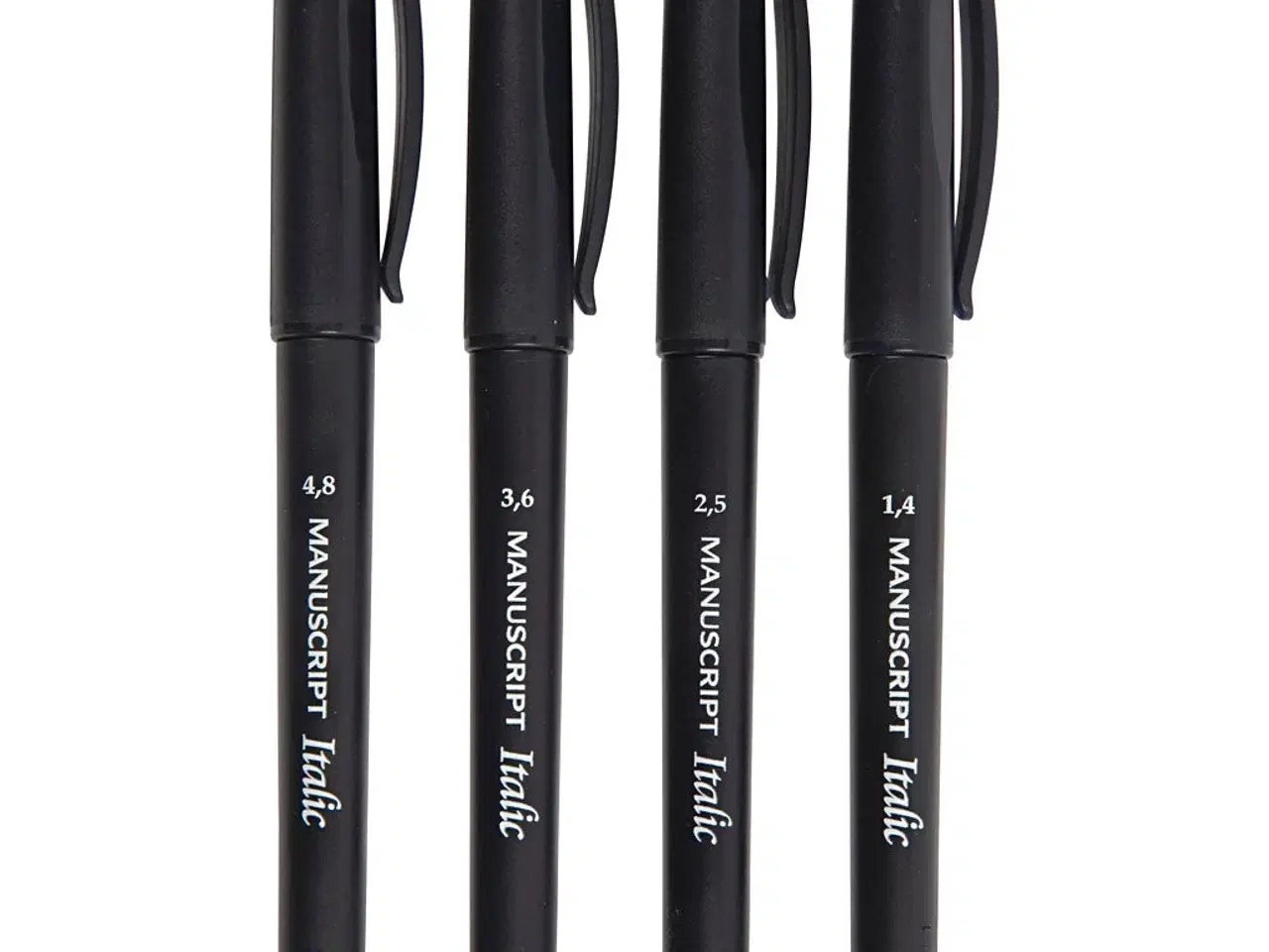 Billede 1 - Kalligrafi Tusch Sæt - 4 Størrelser, Sort