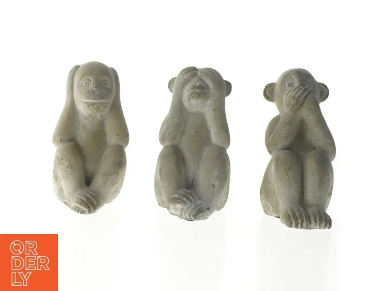 Billede 1 - Tre vise abe-figurer i sten fra Villa Collection (str. 14 cm)