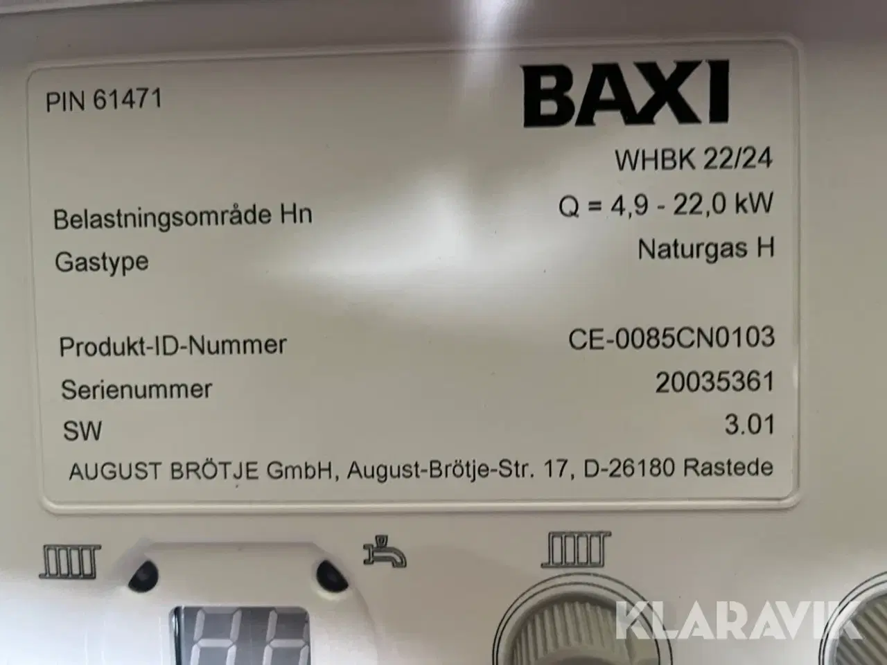 Billede 4 - Gaskedel Baxi WHBK 22/24