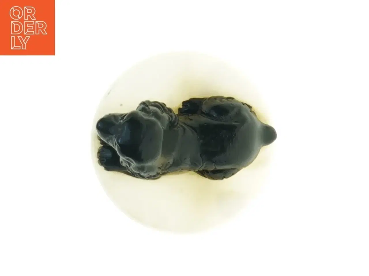 Billede 4 - Sort Cocker Spaniel hund figur på hvid marmor (str. Diameter 8 cm h, 6 cm)