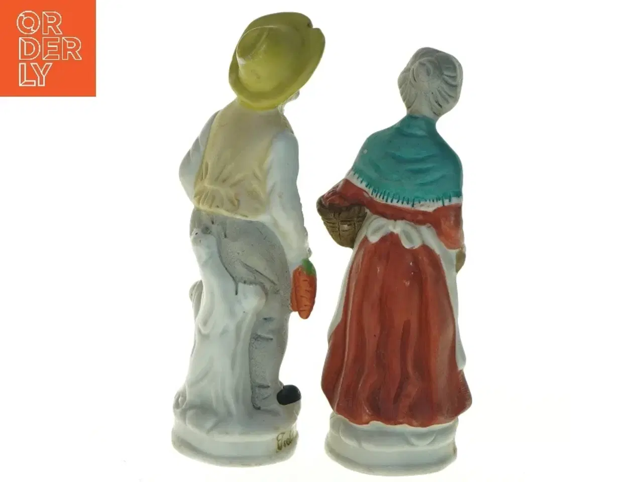 Billede 2 - Porcelænsfigurer, bondepar (str. 16 x 5 cm)