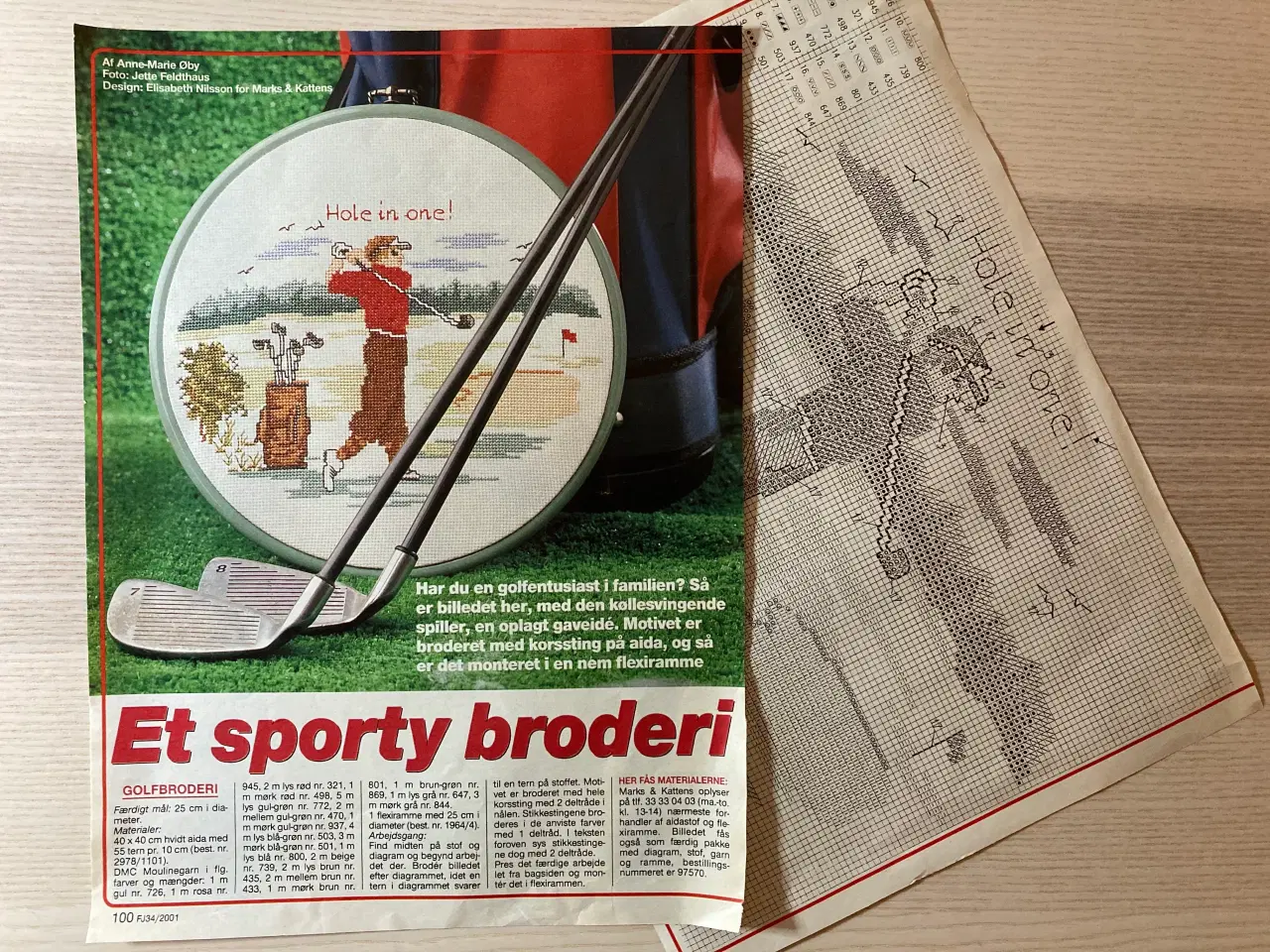 Billede 1 - Broderimønster: Golfspiller