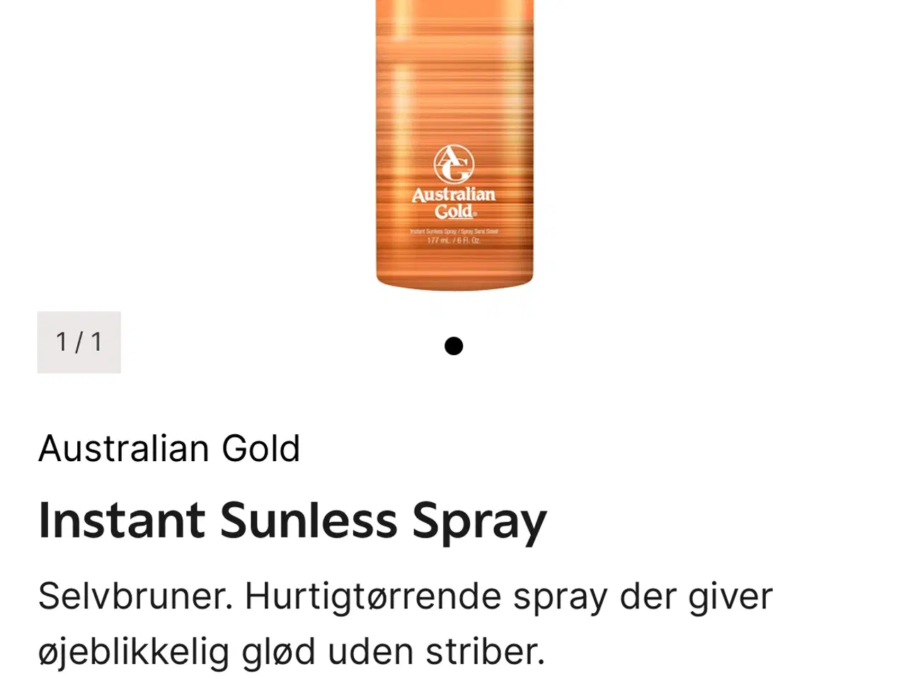 Billede 1 - Australian Gold Spraytan