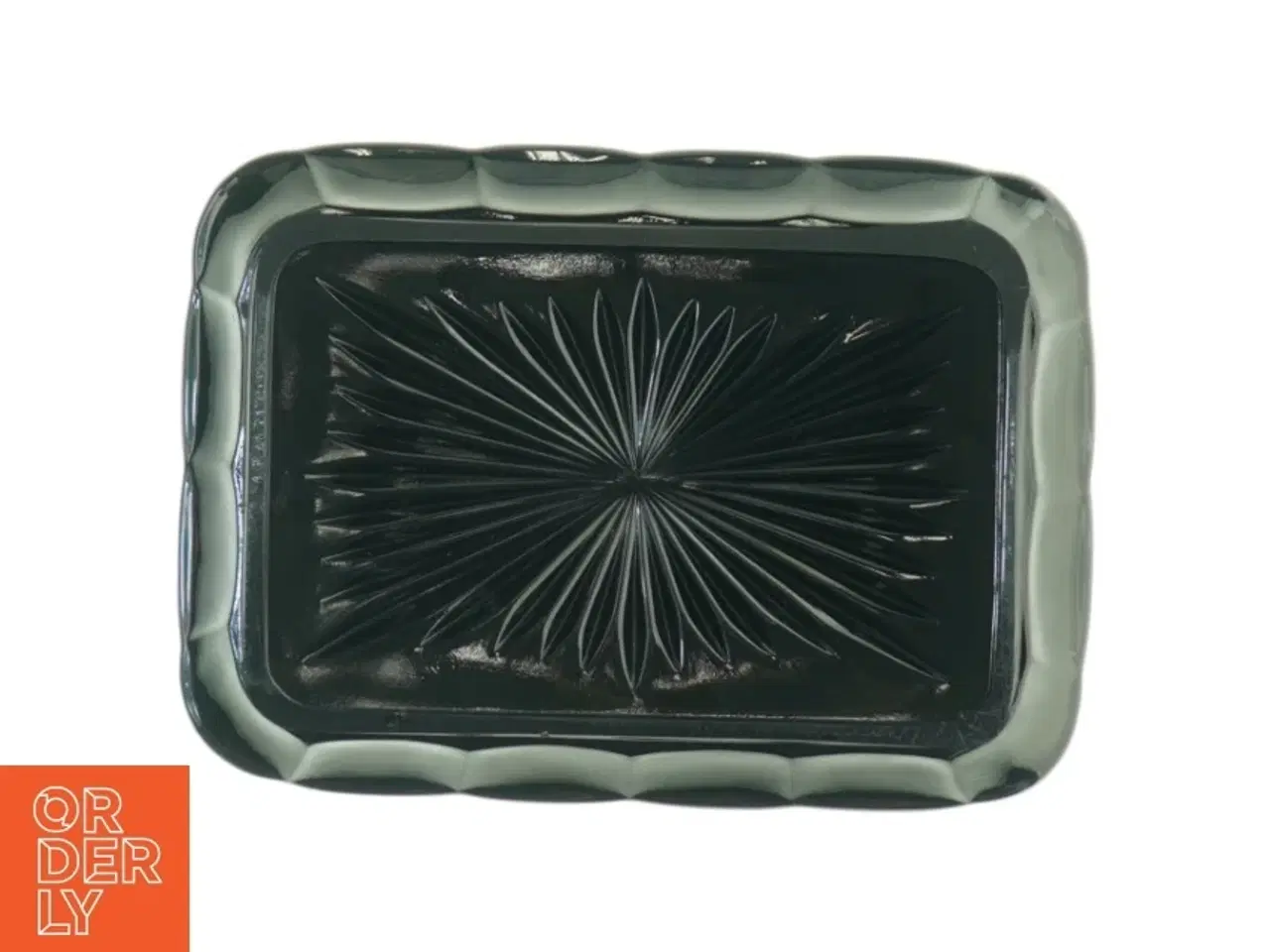 Billede 4 - Smørklokke i glas med sort bund(str. 20 x 14 x 12 cm)