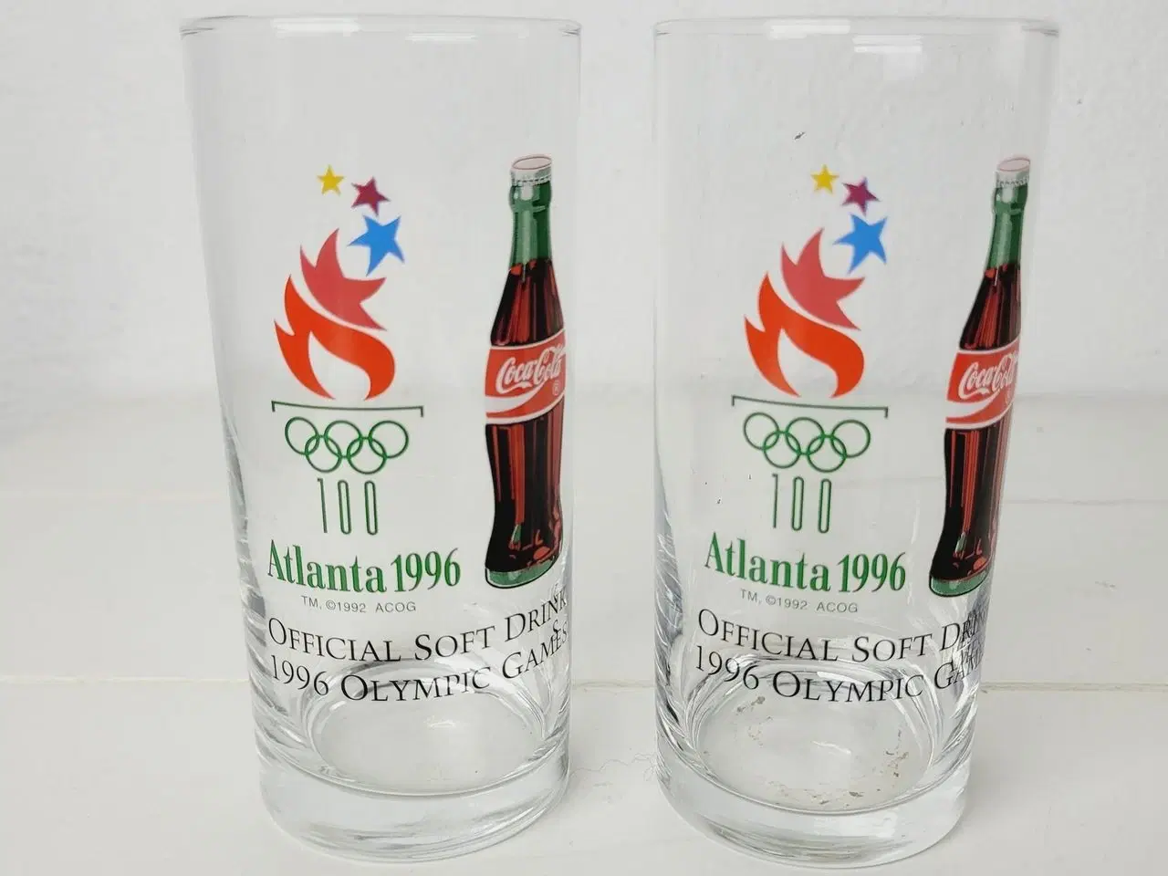 Billede 1 - ⭐️- 2 stk. Coca-Cola Original Glass - Olympic Atla