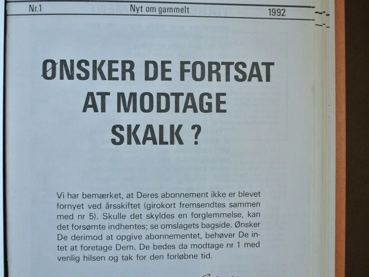Billede 2 - skalk nr. 1-6 + særnummer 1992 i samlemappe, emne: