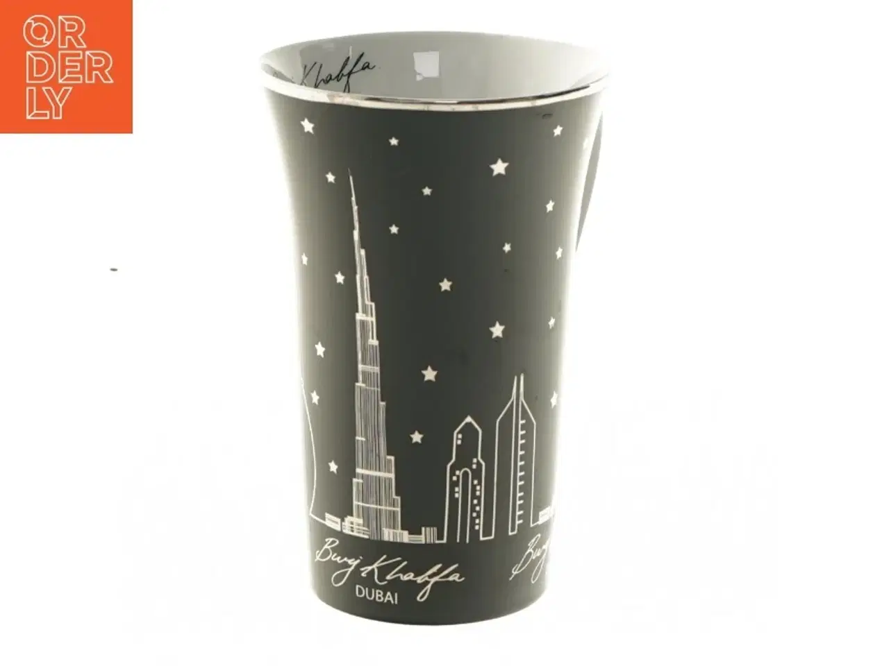 Billede 3 - Dubai souvenir krus med Burj Khalifa design fra Dubai (str. Ø 9,5x15 cm)