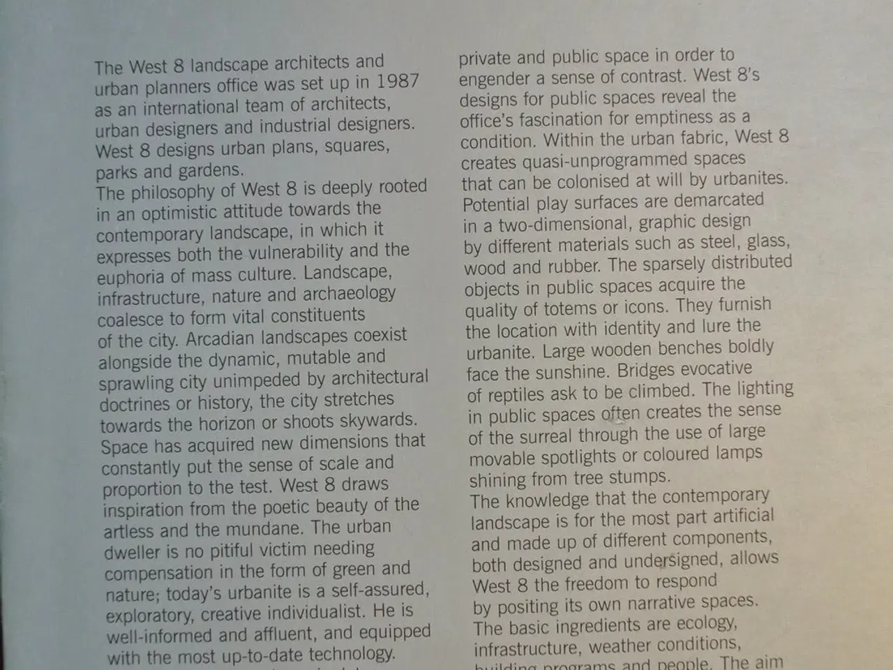 Billede 3 - west 8, edited by luca molinari, emne: arkitektur