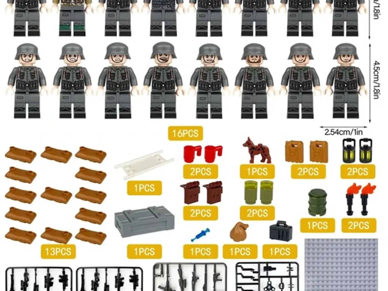 Billede 3 - Tyskland WW2 sæt med 16 soldater og ekstraudstyr