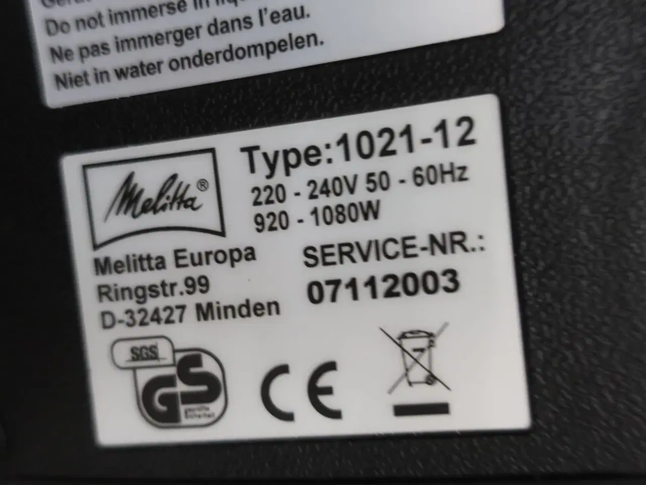 Billede 3 - Kaffemaskine MELITTA 1021-12