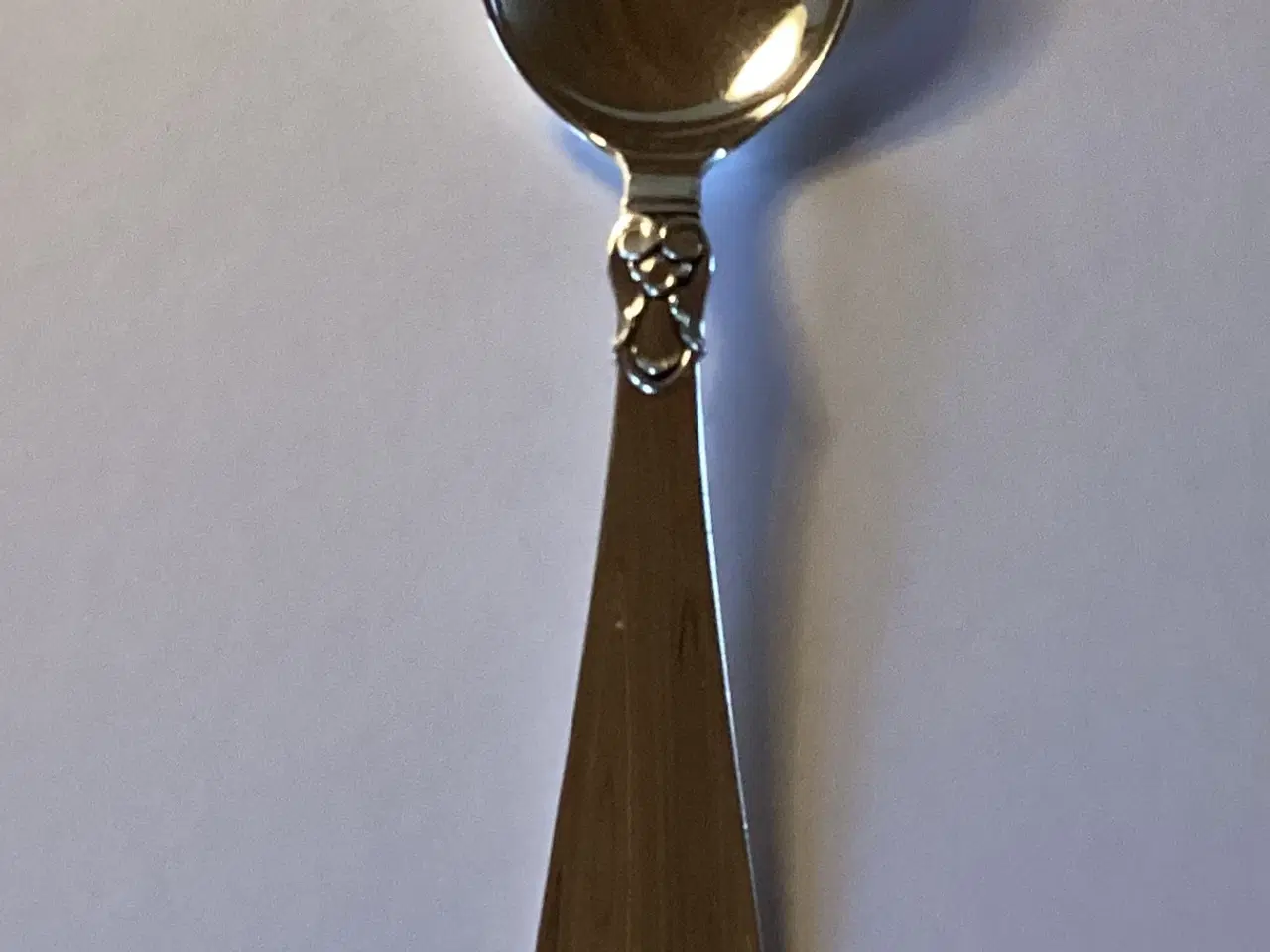 Billede 1 - SOLGT.  “Øresund” Spiseske i Sølv 19,6cm, graveret